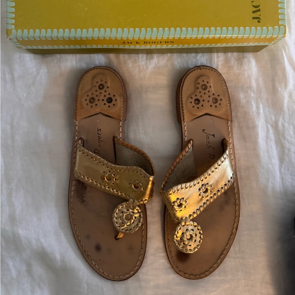 Jack Rogers Hampton Gold Flats